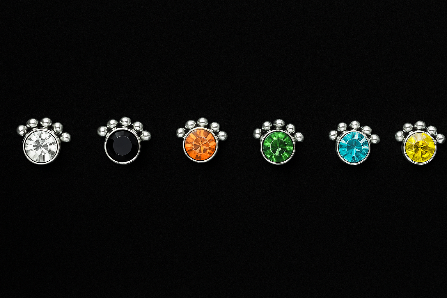 kolczyki tytanowe z cyrkoniami