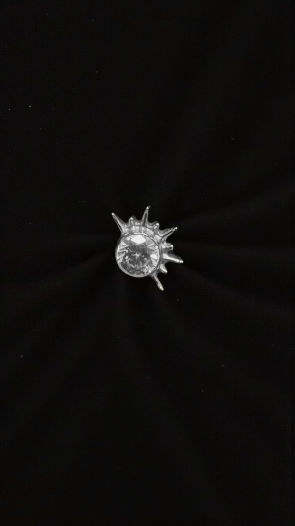 Kolczyk tytanowy „Starburst”
