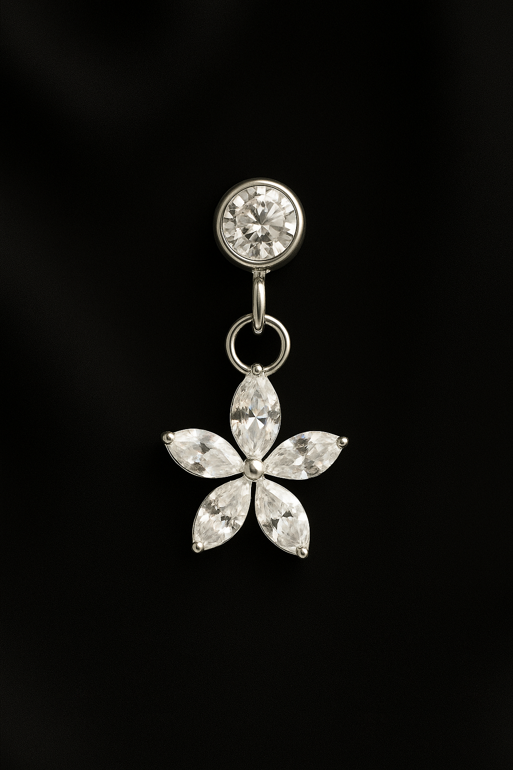 Tytanowa nakrętka z kwiatkiem Diamond Flower