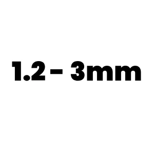 1.2 - 3mm